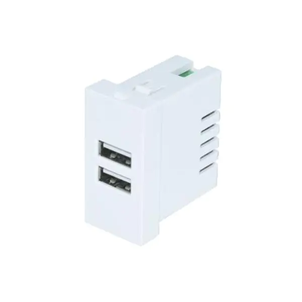 Dual Port TypeA+A Modul Soket Pengecas Usb 2.1A